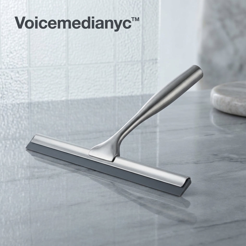 Voicemedianyc™ SteelGlide Shower Squeegee