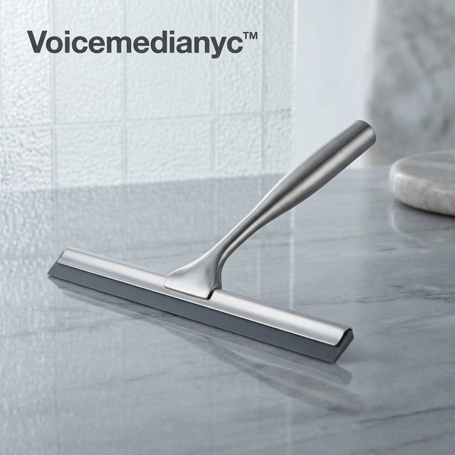 Voicemedianyc™ SteelGlide Shower Squeegee